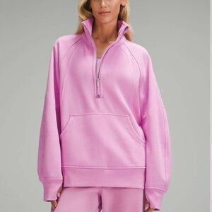 Lululemon Scuba Oversized Funnel Neck Half Zip Long Size XS/S in Dahlia Mauve